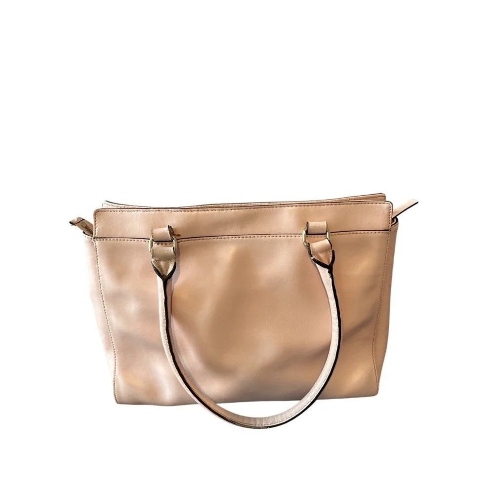 Kate Spade Bow Tote Light Pink‎ Saffiano Leather Bag Beige Interior Large